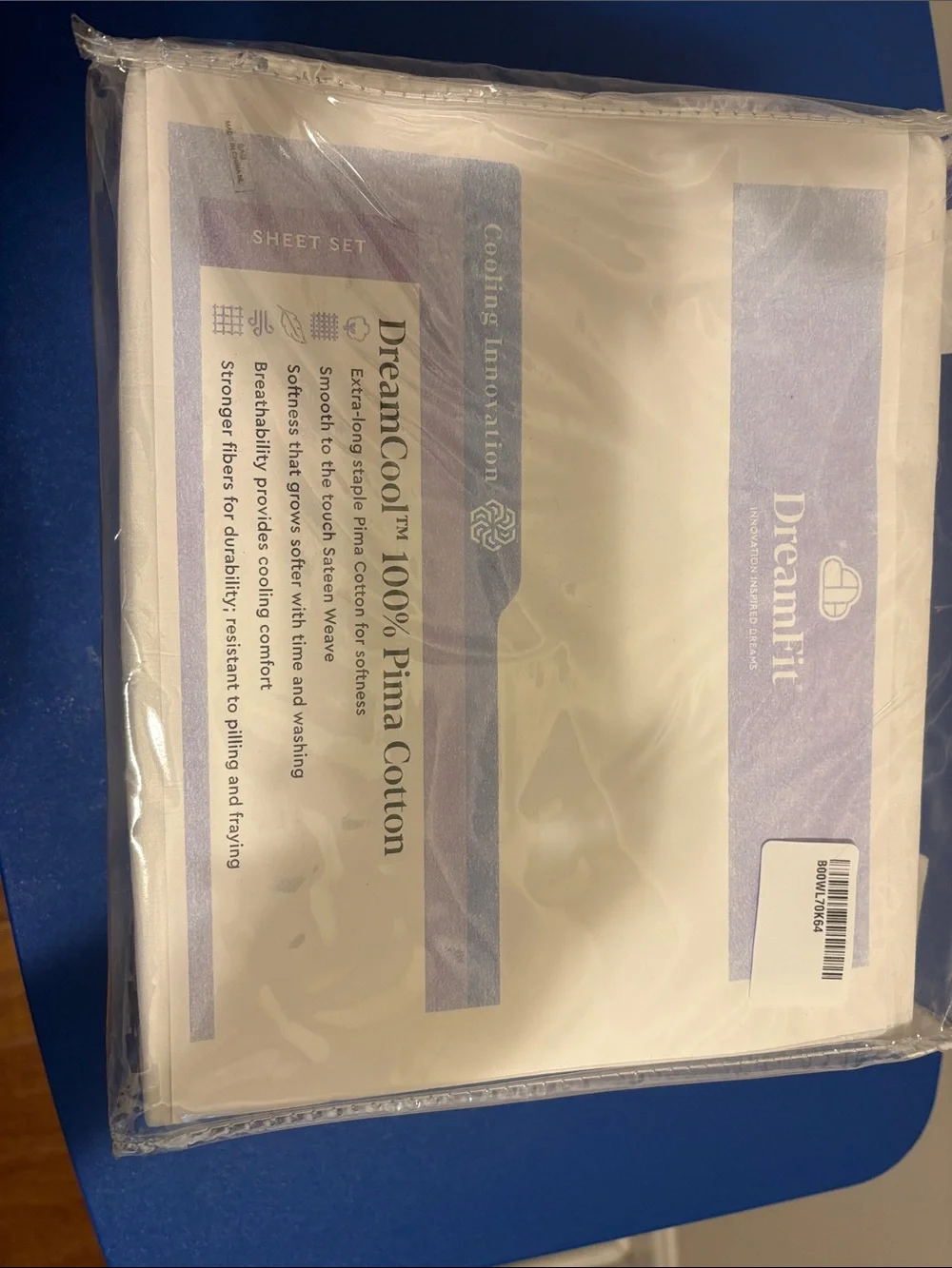 DreamFit DreamCool 100% Pima Cotton Sheet Set in White
